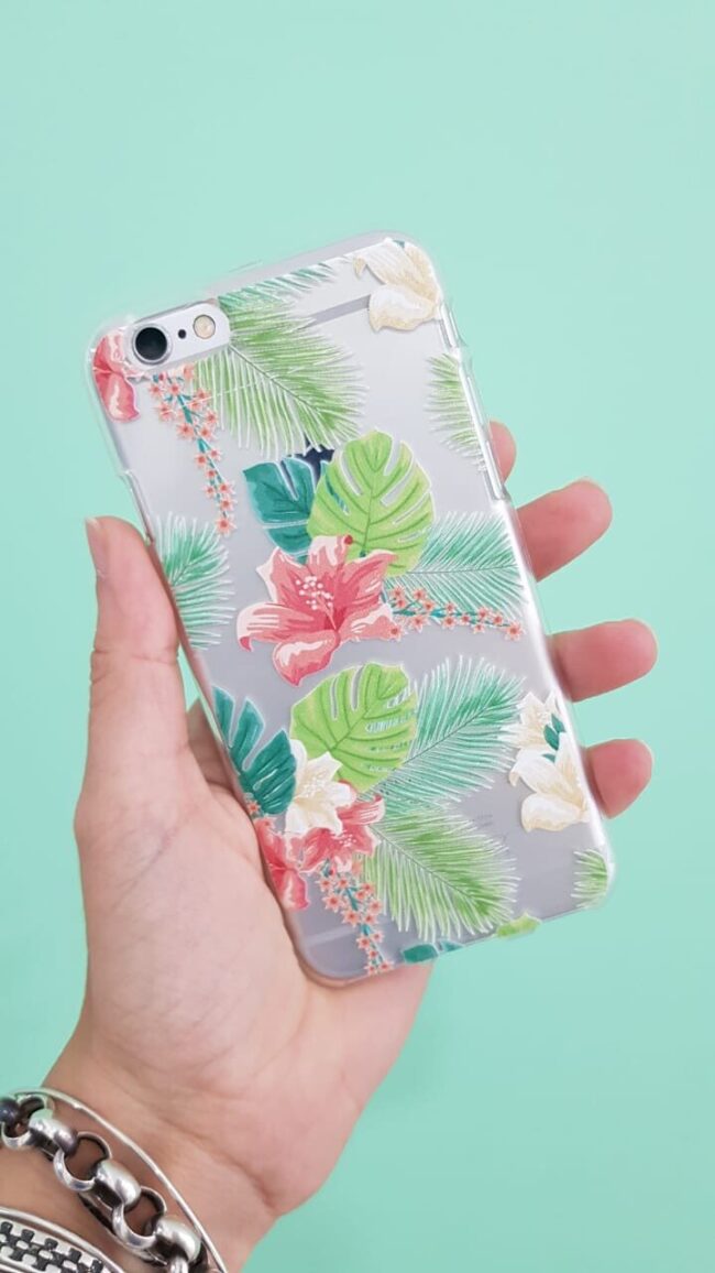 Fundas TPU Flores Tropicales Apple - Samsung - Motorola - Imagen 2