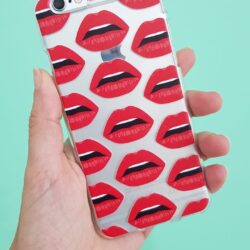 Funda TPU Red Lips iPhone - Samsung - Motorola