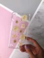 Fundas Rigida Flores con Confeti Dorado Apple - Samsung - Imagen 2