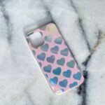 Funda Rigida Tornasol con Corazones Rosas Apple - Samsung