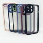 Fundas Rigida Transparente Protector de Camara Metalizado