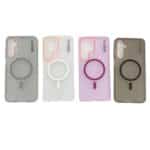 Fundas Magsafe Colores Mate con Marco de Camara Naranja