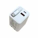 Cargadores 45w con Cable Rebatible tipo C + Entrada Usb y Usb-c