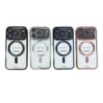 Funda Magsafe Transparente Metalizada