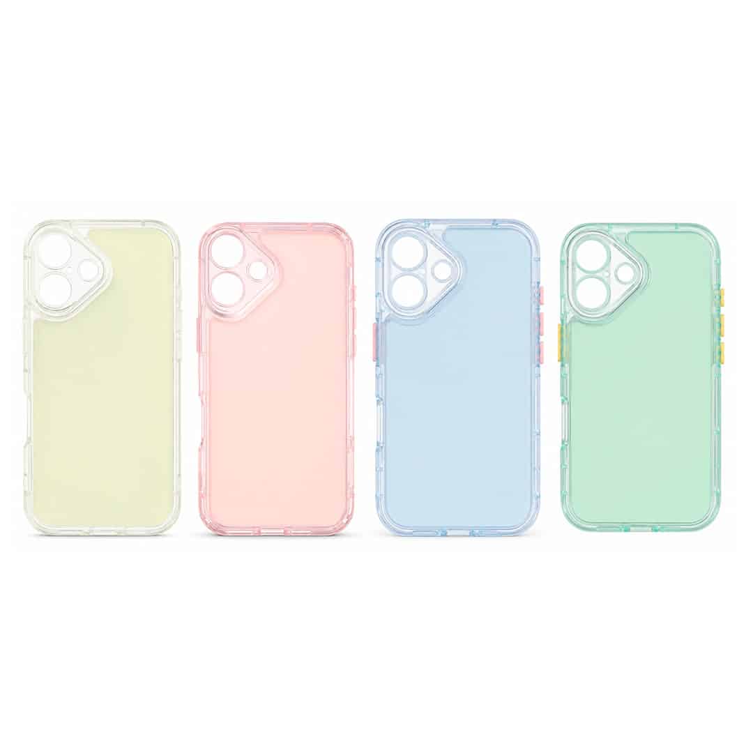 Funda Lisa Pastel con Botones de Colores